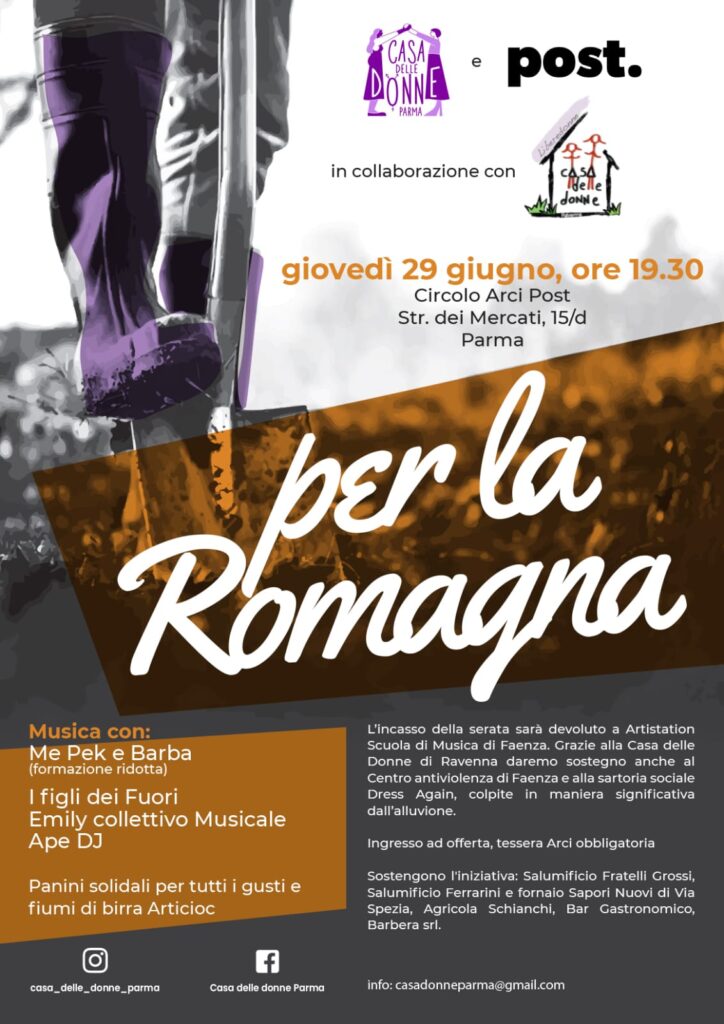 Serata di solidarietà per la Romagna