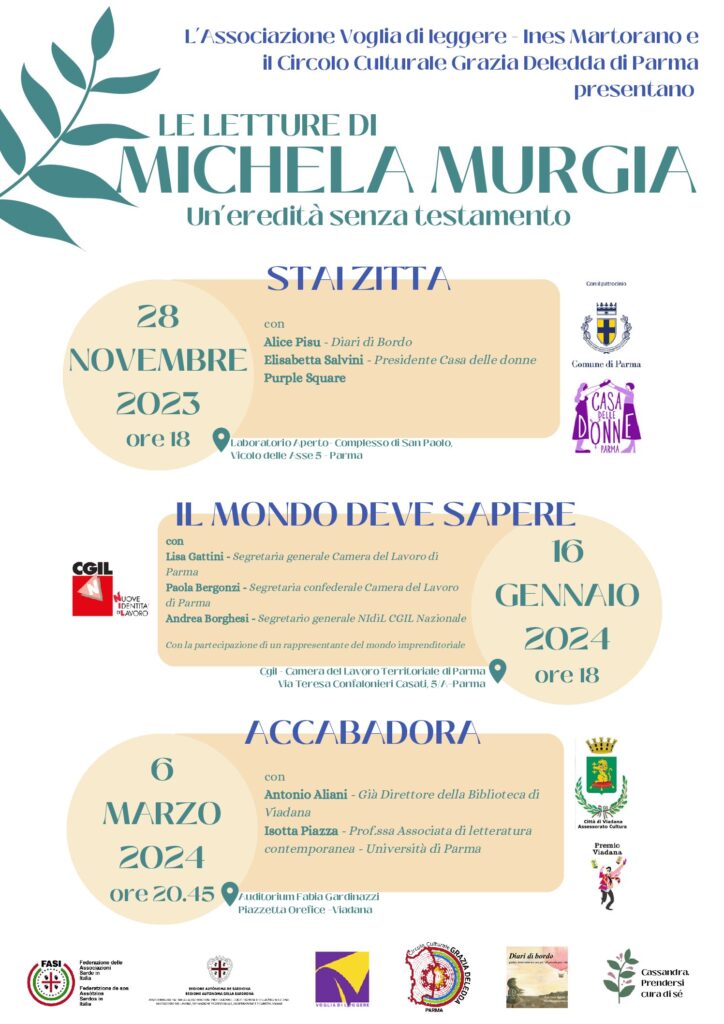 28 novembre. Le letture di Michela Murgia. Un’eredità senza testamento